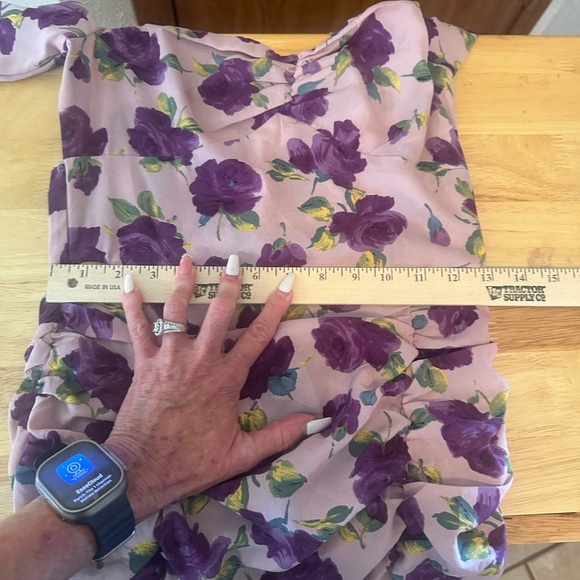 Nasty Gal Purple Pink Square Neck Bodycon Dress - Picture 6 of 14